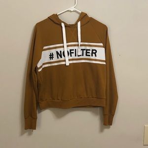 Mustard Crop top sweatshirt